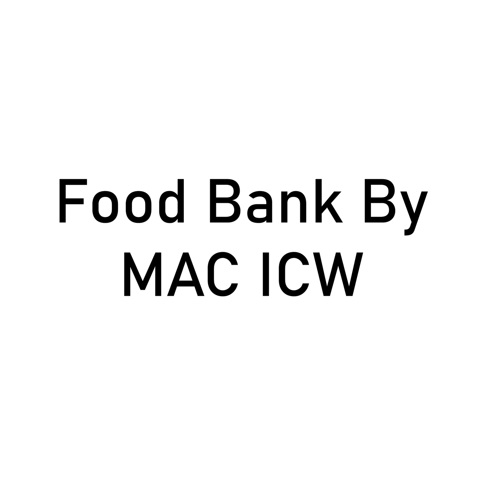 Food Bank By MAC ICW Logo